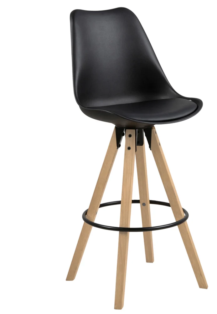 Actona Dima Barhocker Rubberwood/Leder look