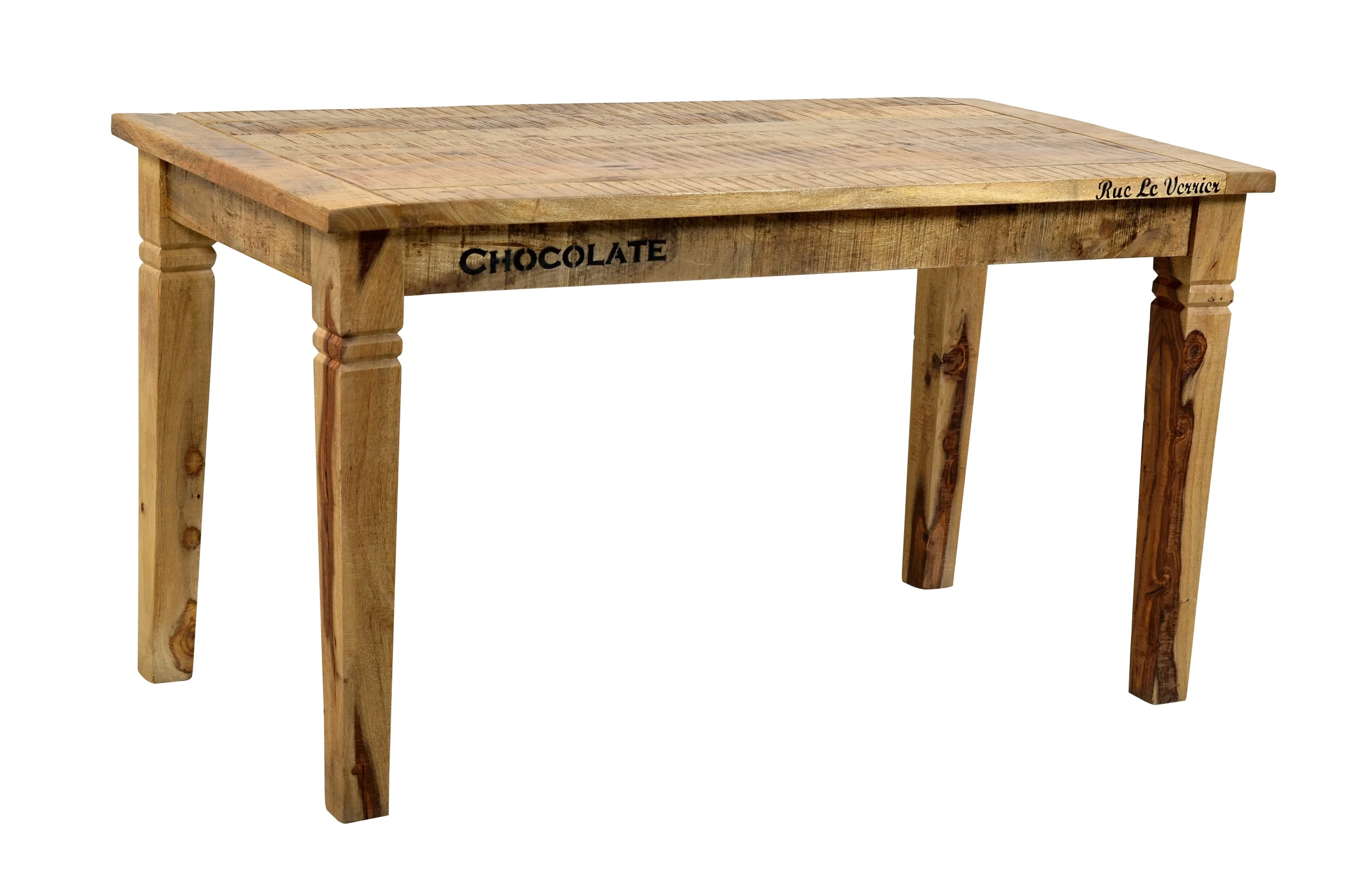 SIT Möbel RUSTIC Tisch 140x70 cm lackiertes Mangoholz mit starken Gebrauchsspuren Natur Antik