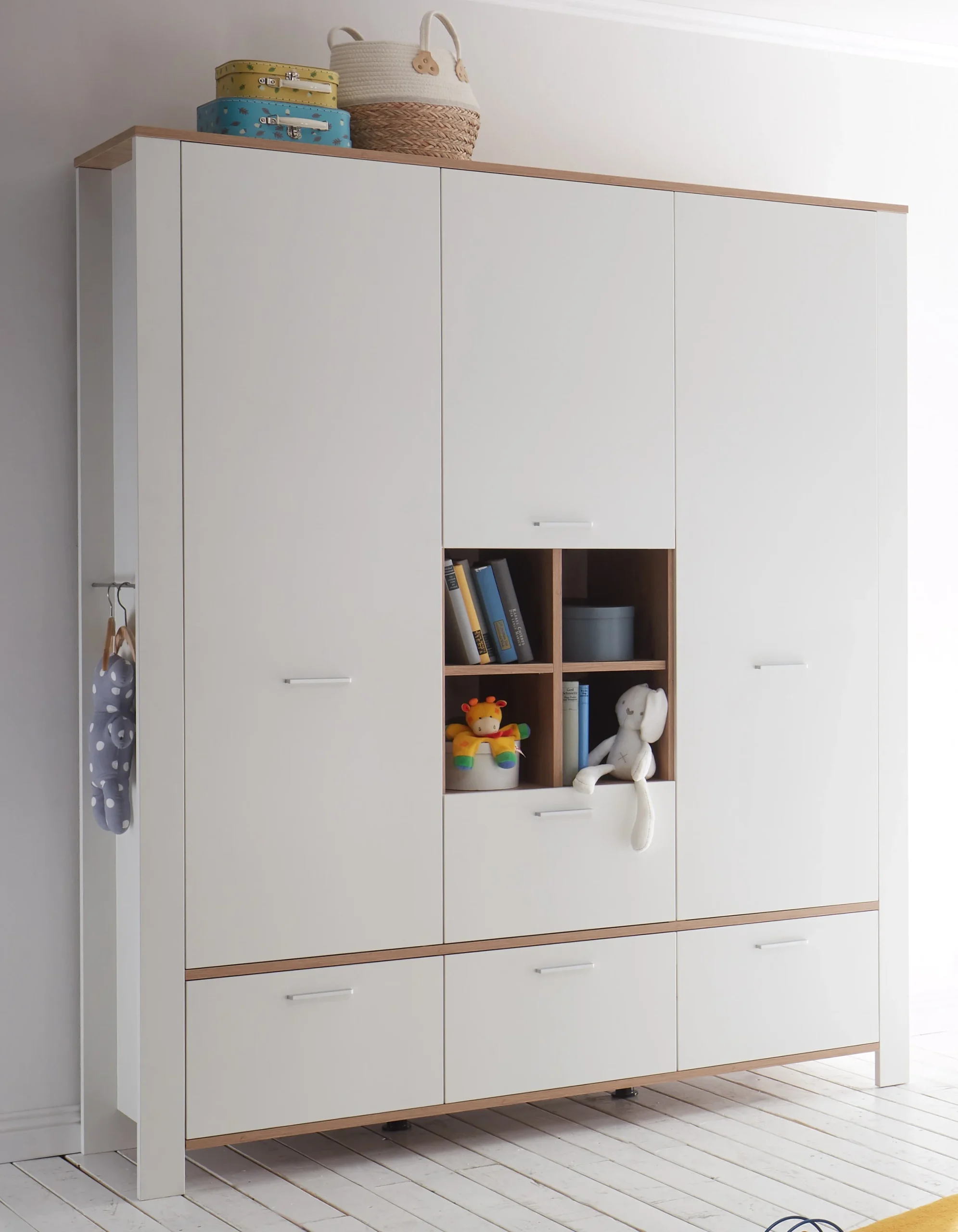 Mäusbacher Adele Kleiderschrank Weiß matt lackiert - 160x195x47 cm