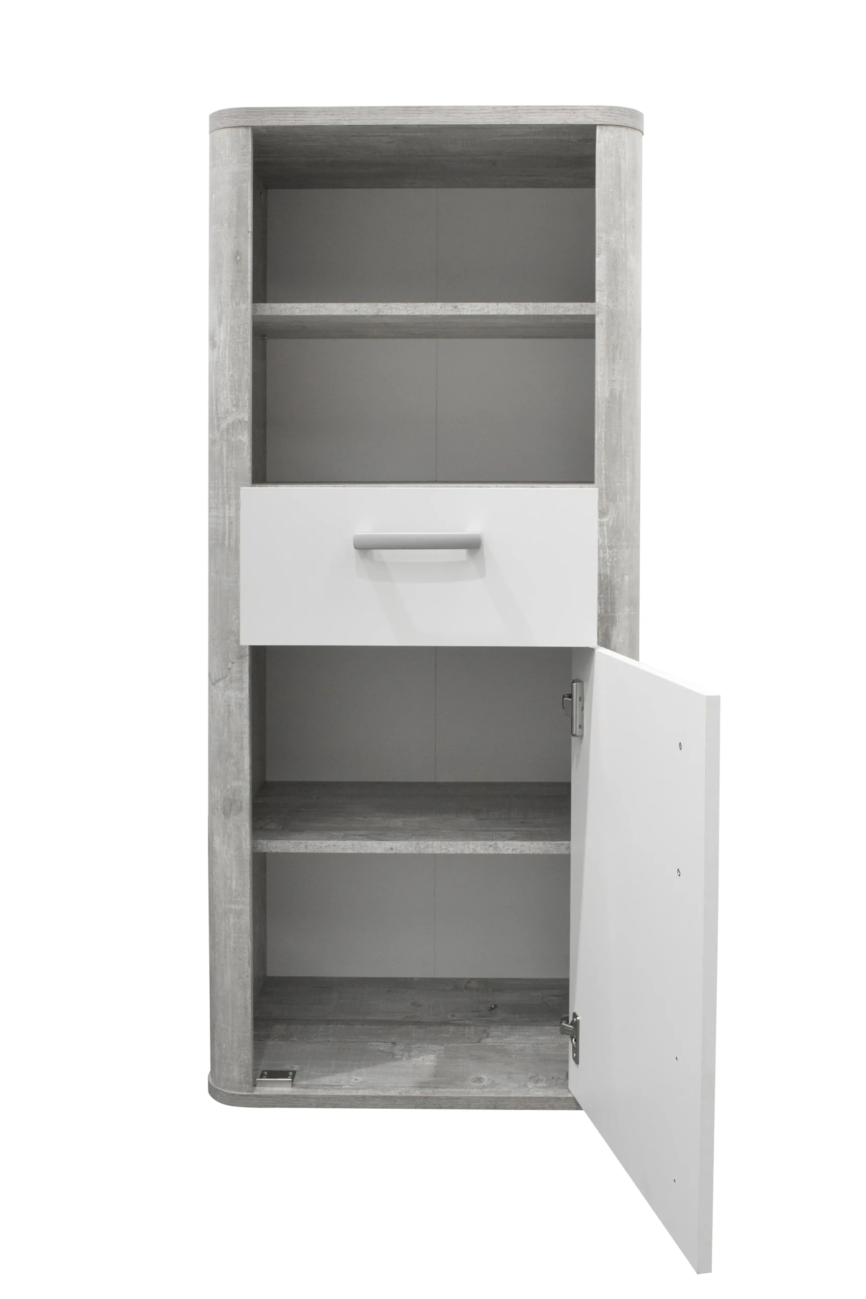 Mäusbacher Frieda Beistellschrank Vintage Wood Grey 55x128x41 cm