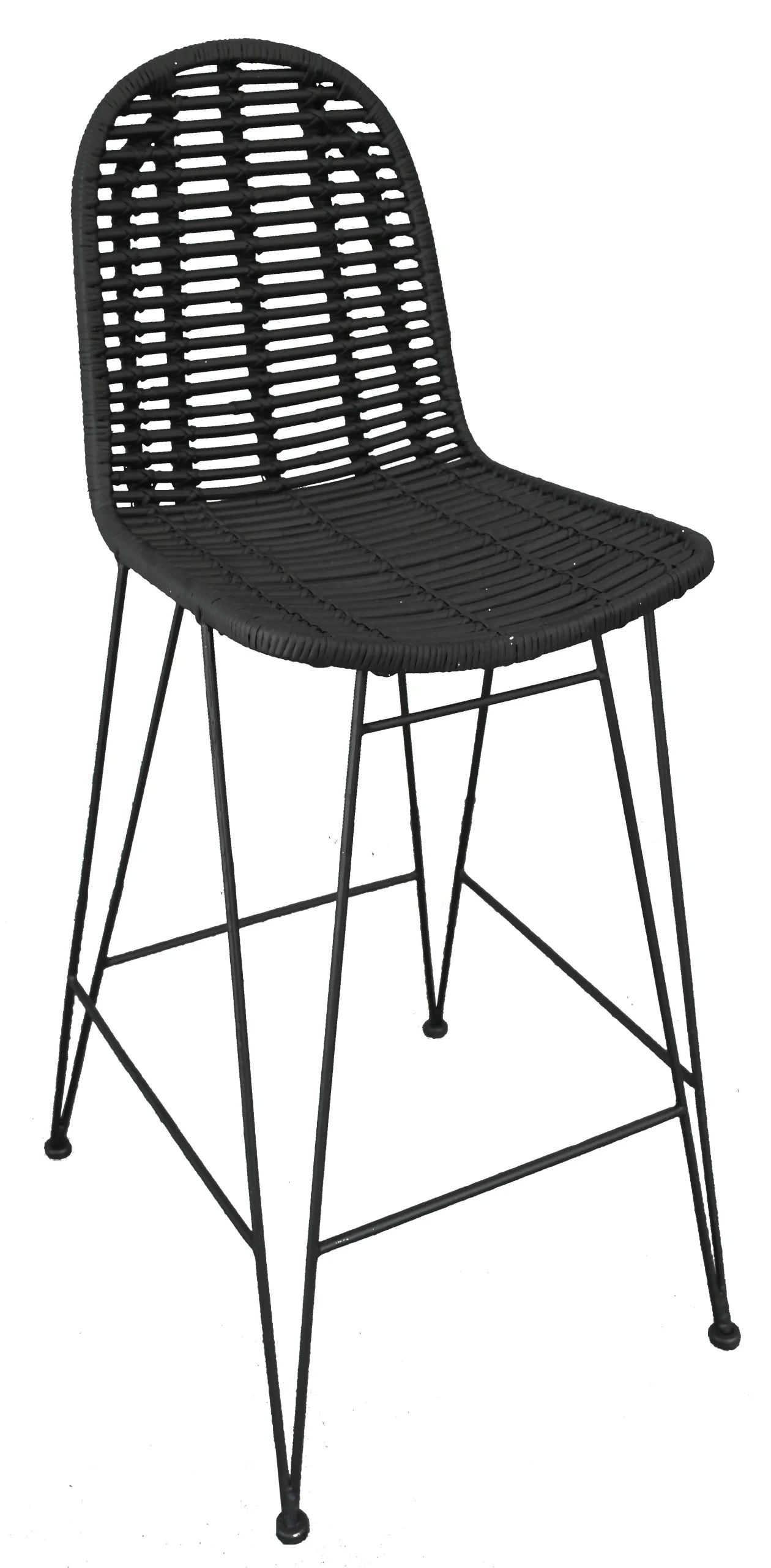 SIT Möbel RATTAN Barhocker Metall/Rattan antikschwarz