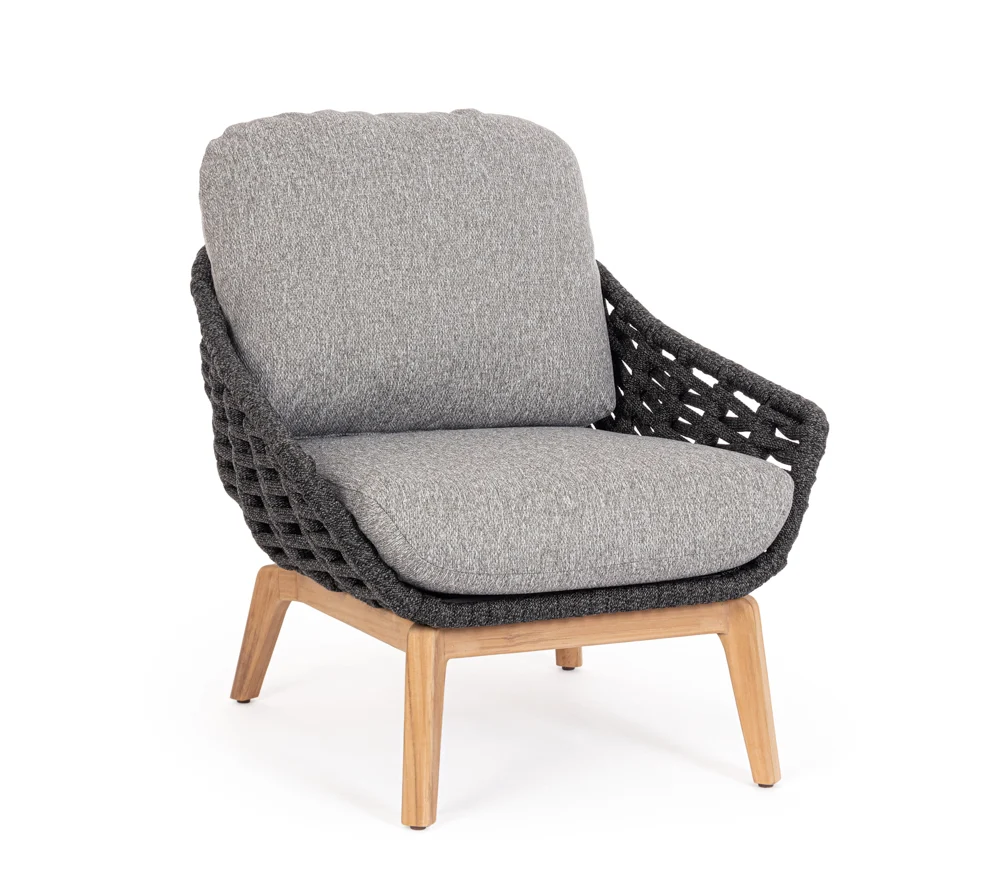 Bizzotto Tamires Sessel Aluminium/Teak