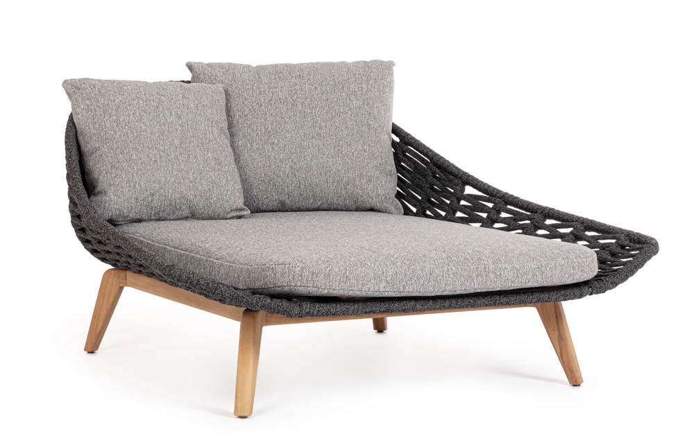 Bizzotto Tamires Lounge Daybed Aluminium/Teak