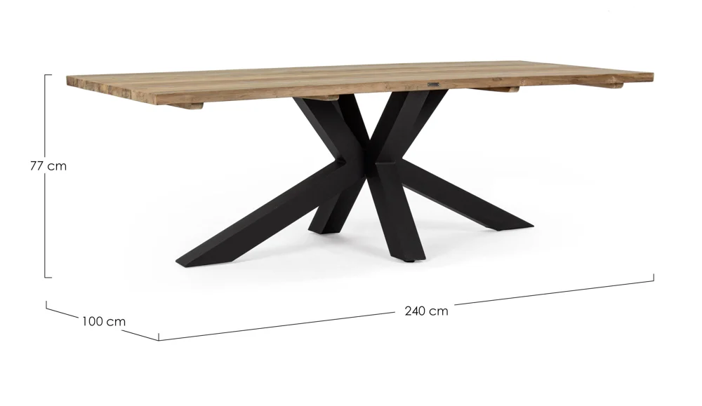 Bizzotto Ramsey Tisch 240x100 Schwarz
