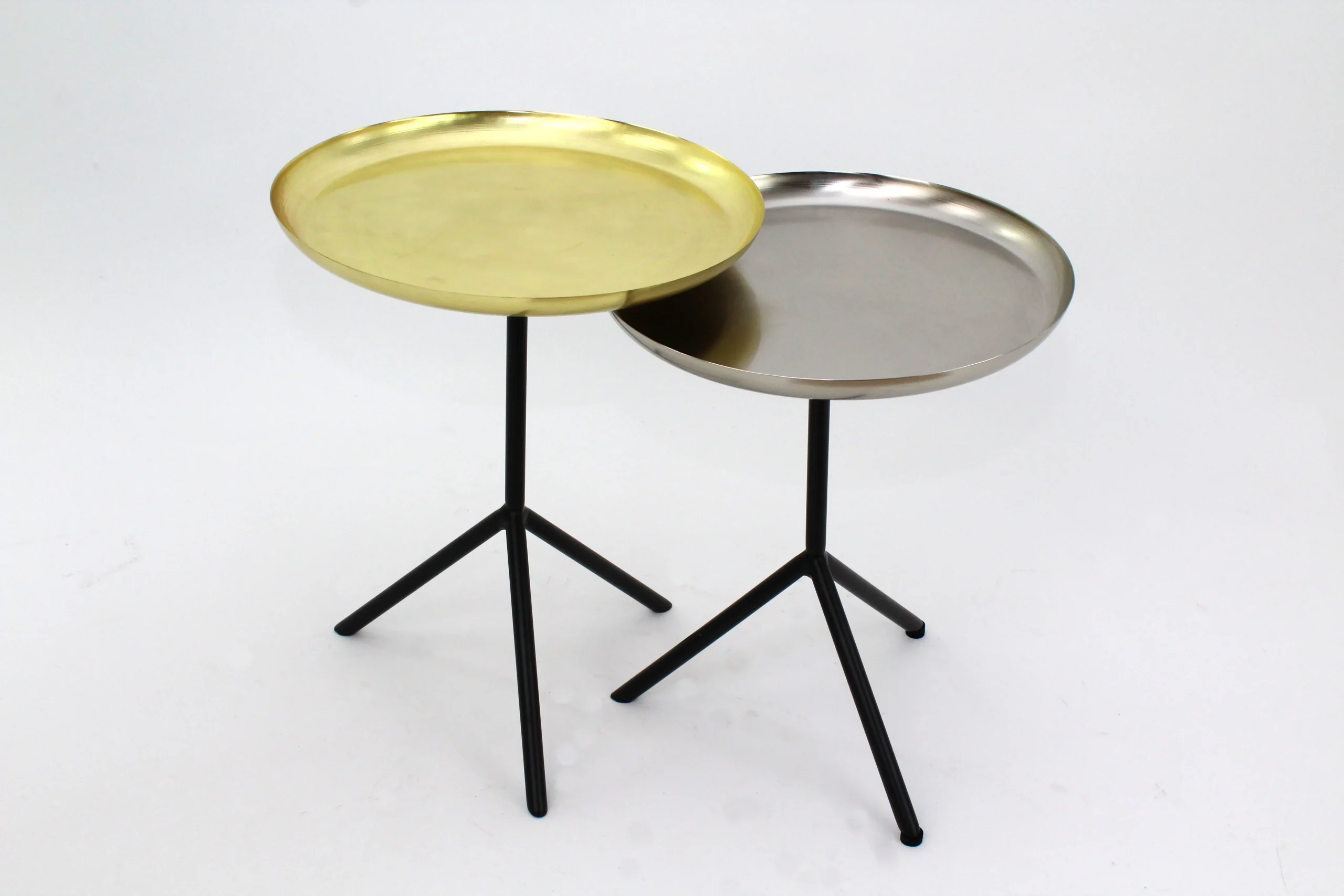 Concept Monia Beistelltisch 2er Set silber/gold
