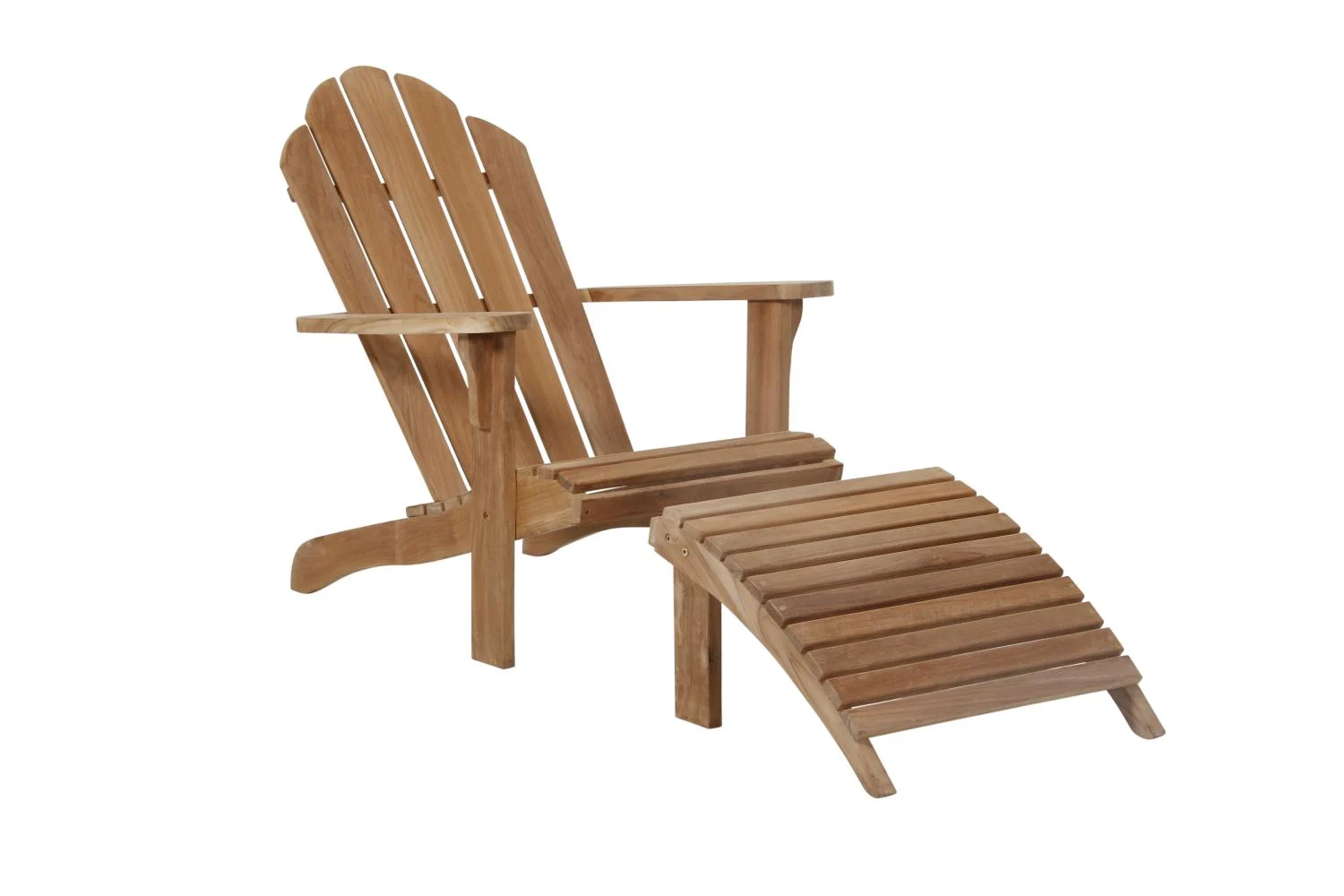 Brafab Margariti Liegestuhl mit Hocker Teak natur
