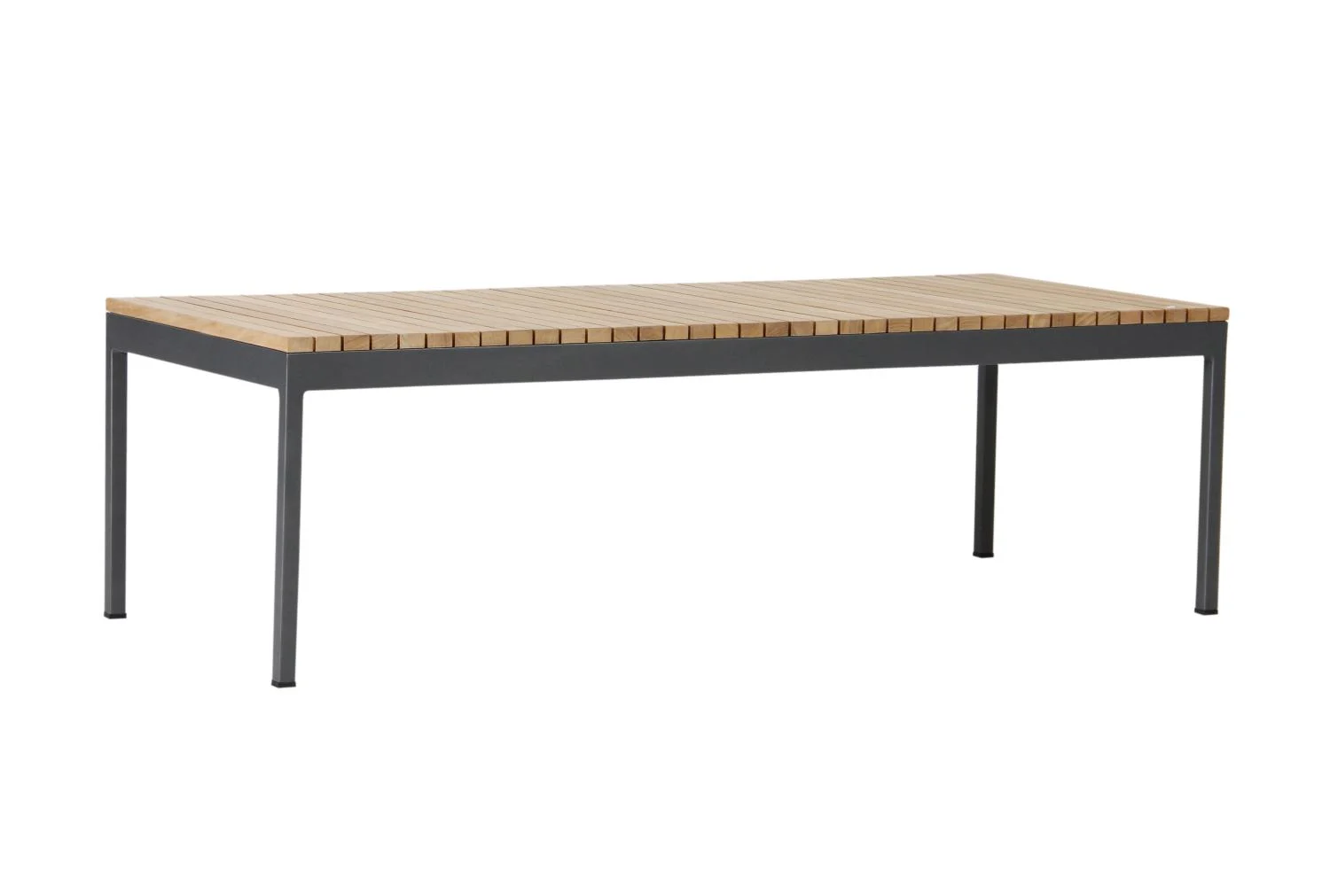 Brafab Zalongo Loungetisch Aluminium/Teak natur/grau 150x60 cm