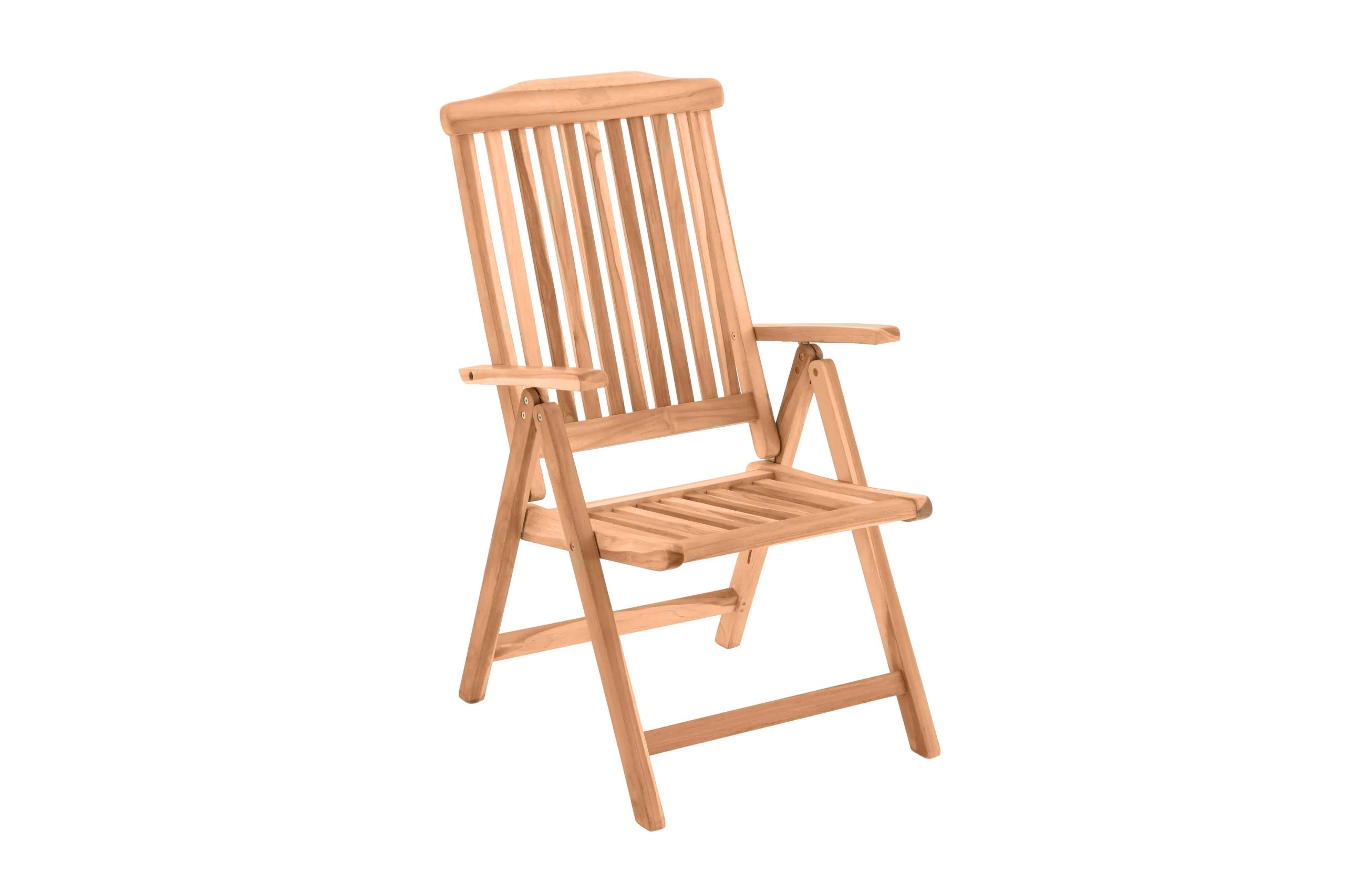 Möbilia Gartensessel mit Armlehnen Teak natur 6-fach verstellbar klappbar