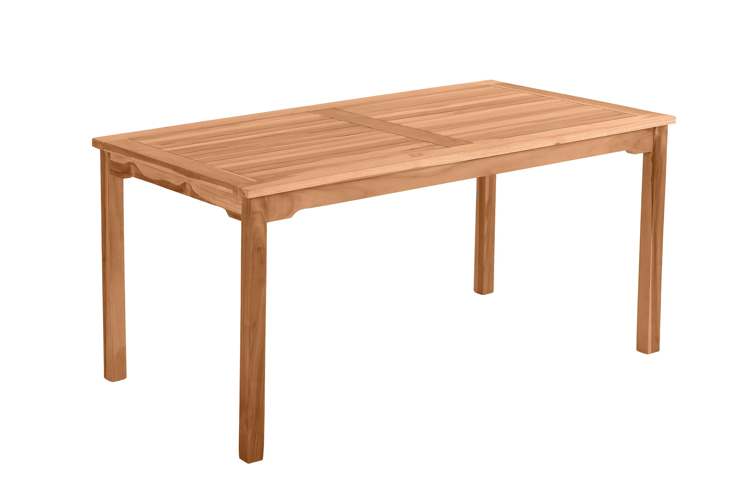 Möbilia Gartentisch Teak natur 150x90 cm