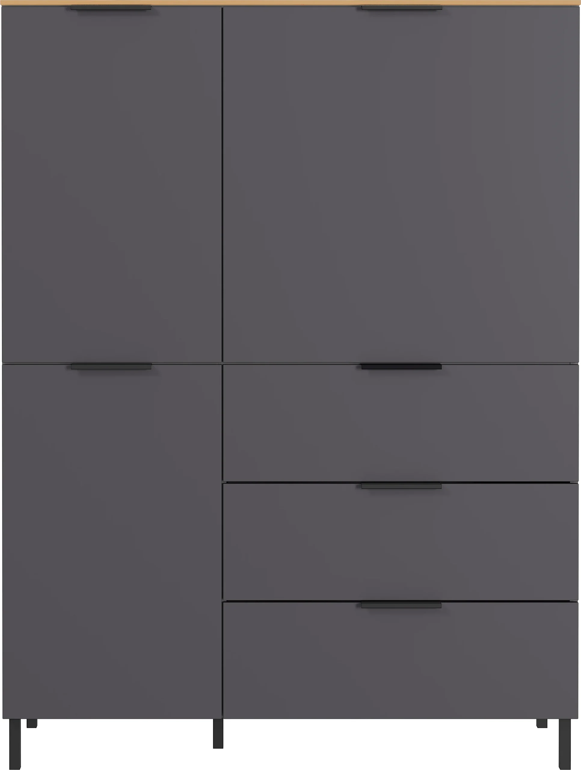 Germania California Highboard Holzwerkstoff Grau/Braun