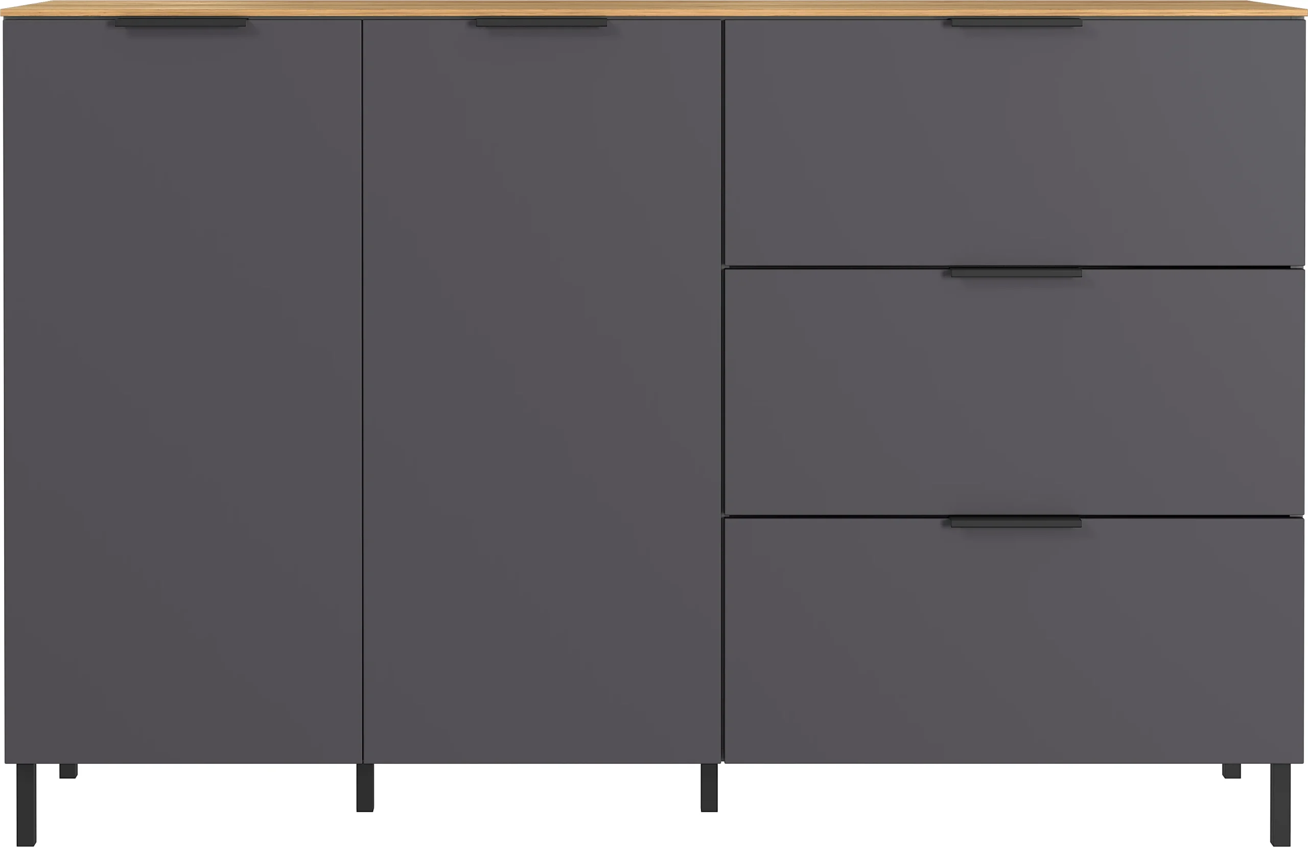 Germania Californa Sideboard Holzwerkstoff Grau/Braun