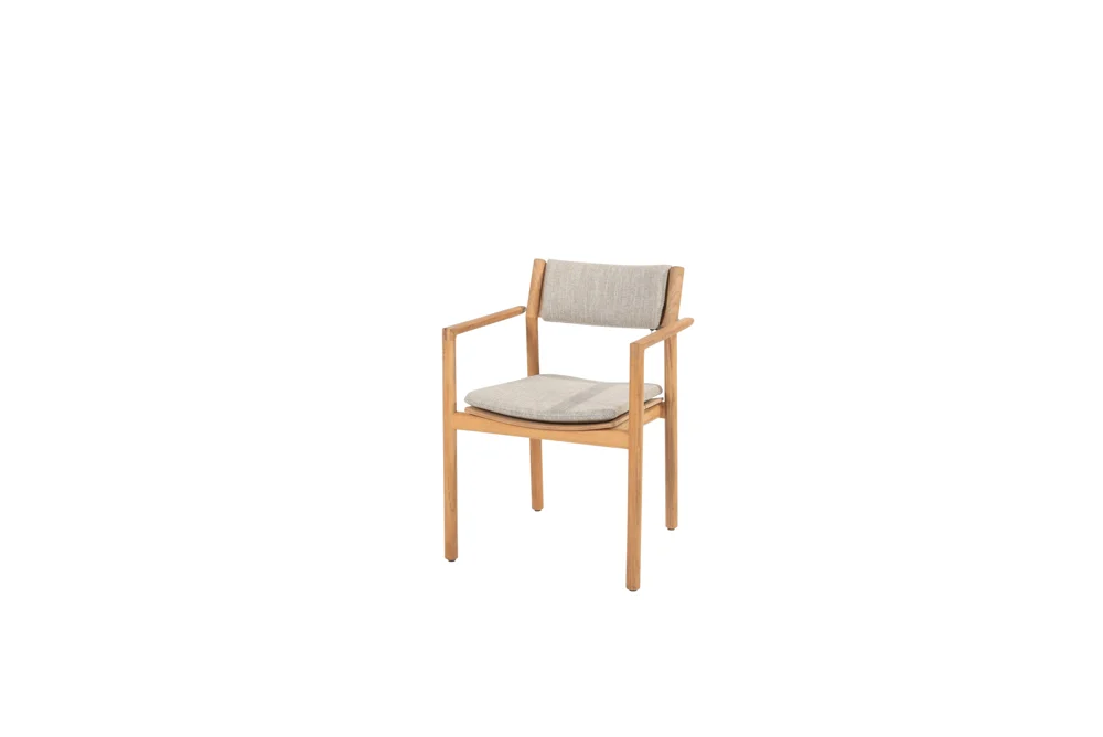 4Seasons Levi Stapelstuhl Teak Natur inkl. 2 Kissen