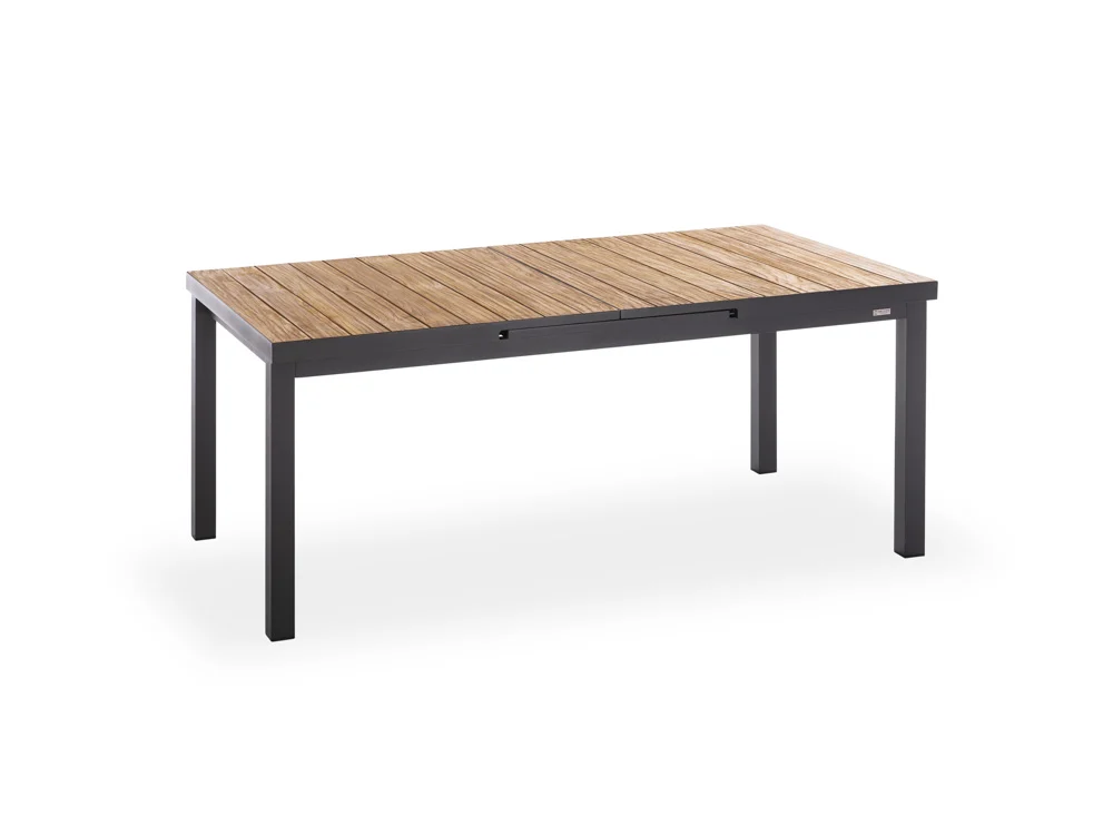 Niehoff Nantes Ausziehtisch Aluminium/Teak 180/240x100 cm