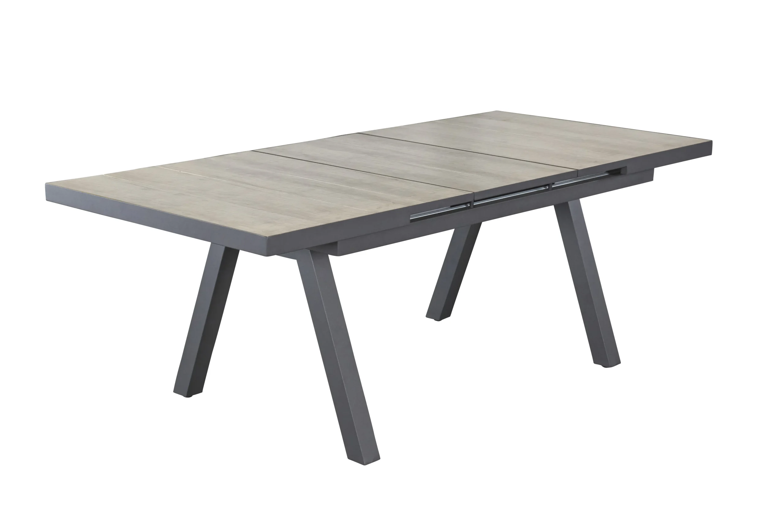 LC Garden Komido Ausziehtisch Aluminium/Keramik Natur mit Synchronauszug 160/210x100 cm