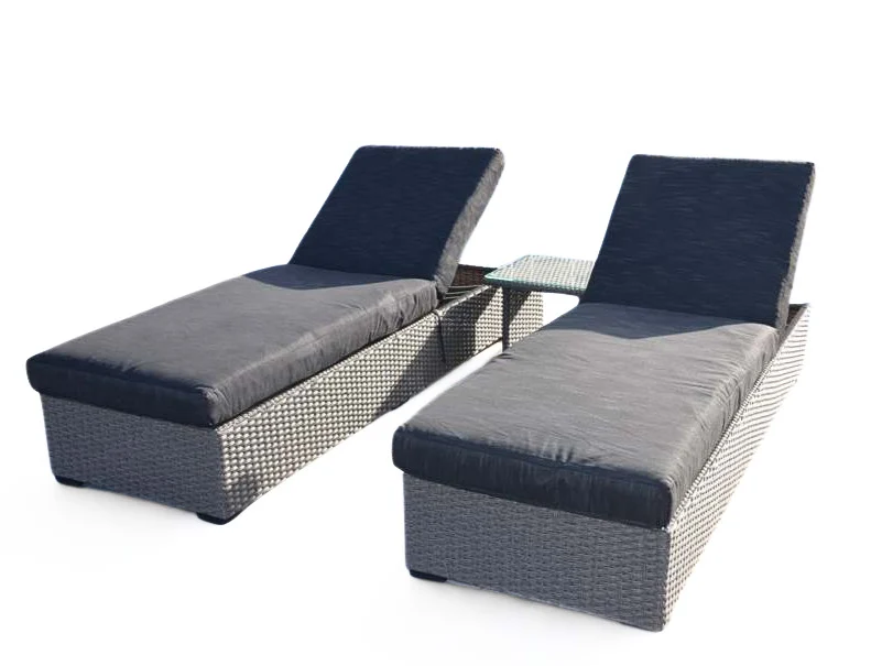 CLEMENTO Ascot Loungeliegen Aluminium/Olefin inkl. Tisch