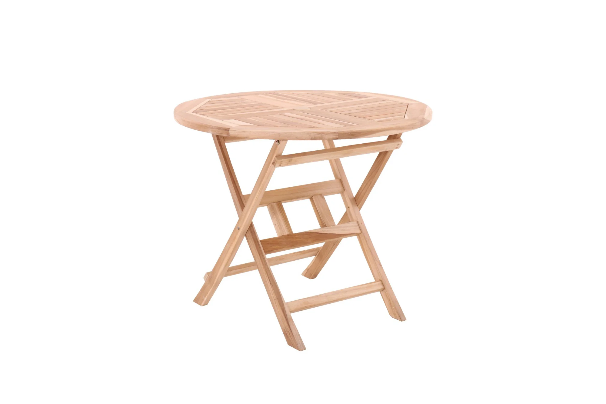 Möbilia Gartentisch Teak rund klappbar Ø80 cm