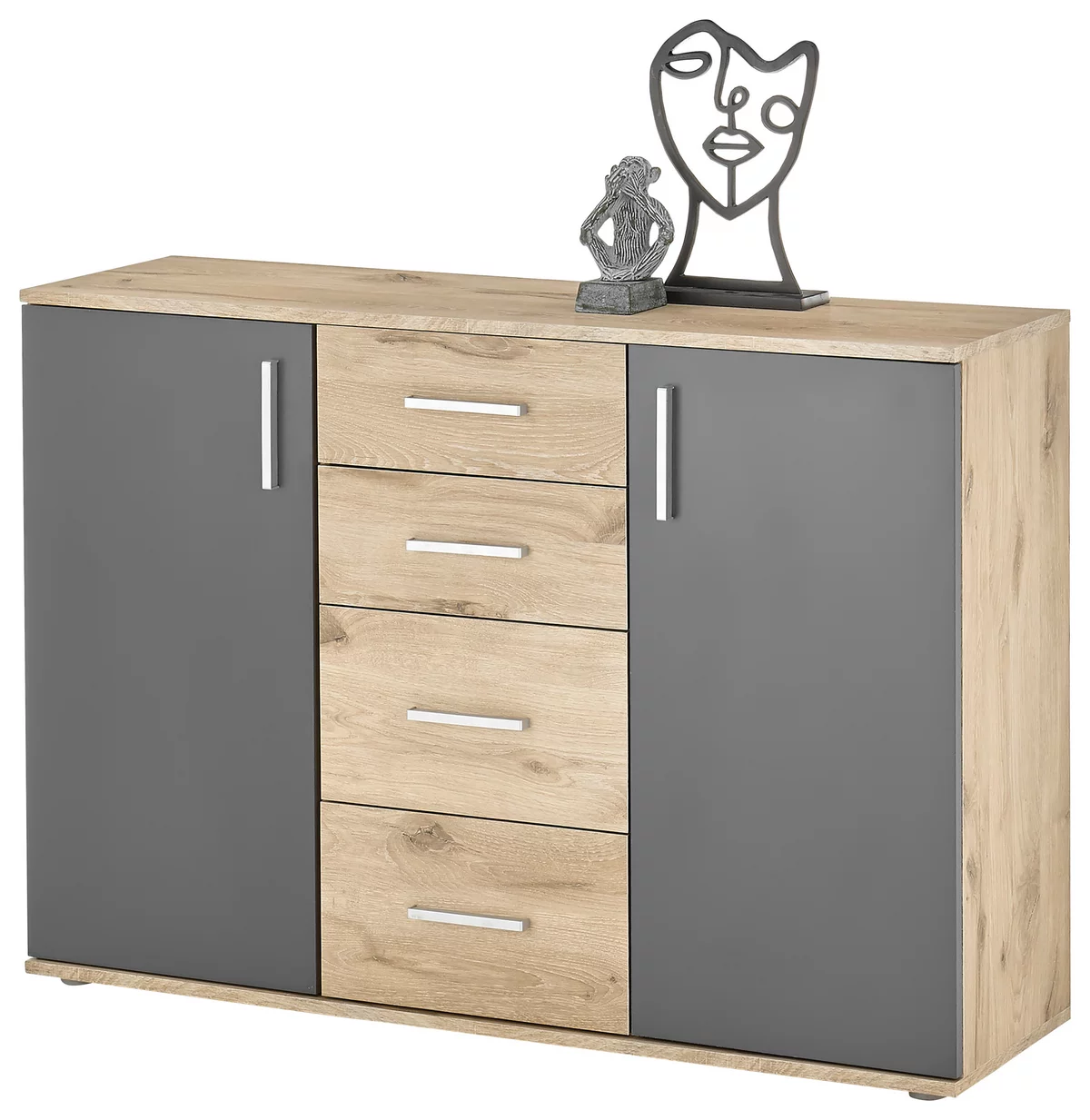 Bega Consult BC 1040 Kommode Holzwerkstoff 2 Türen/4 Schubkästen
