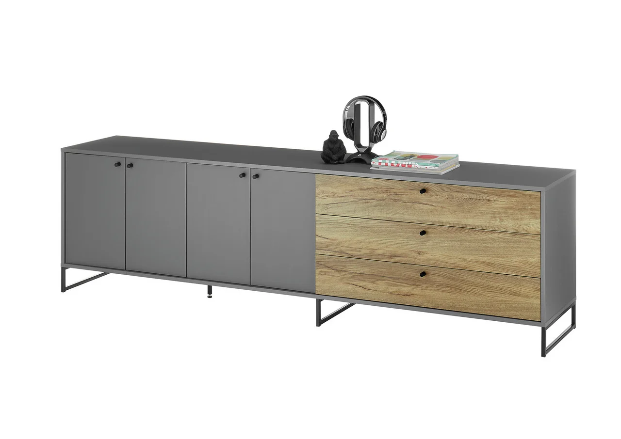 Bega Consult Cheyenne Lowboard Beschichtete Spanplatte Grau/Braun