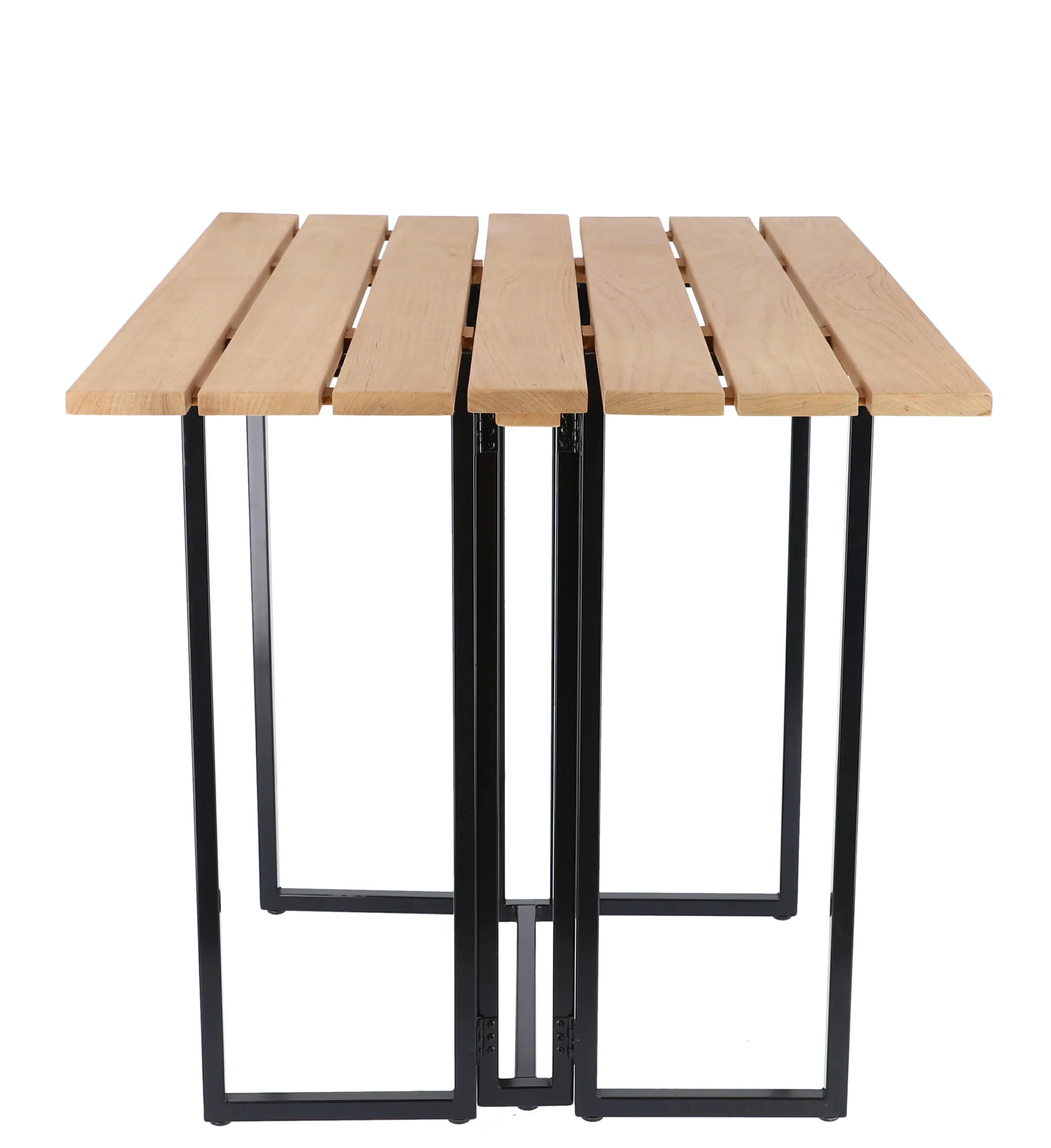 Jan Kurtz Time Klapptisch Aluminium schwarz/Teak natur 100x69x74 cm