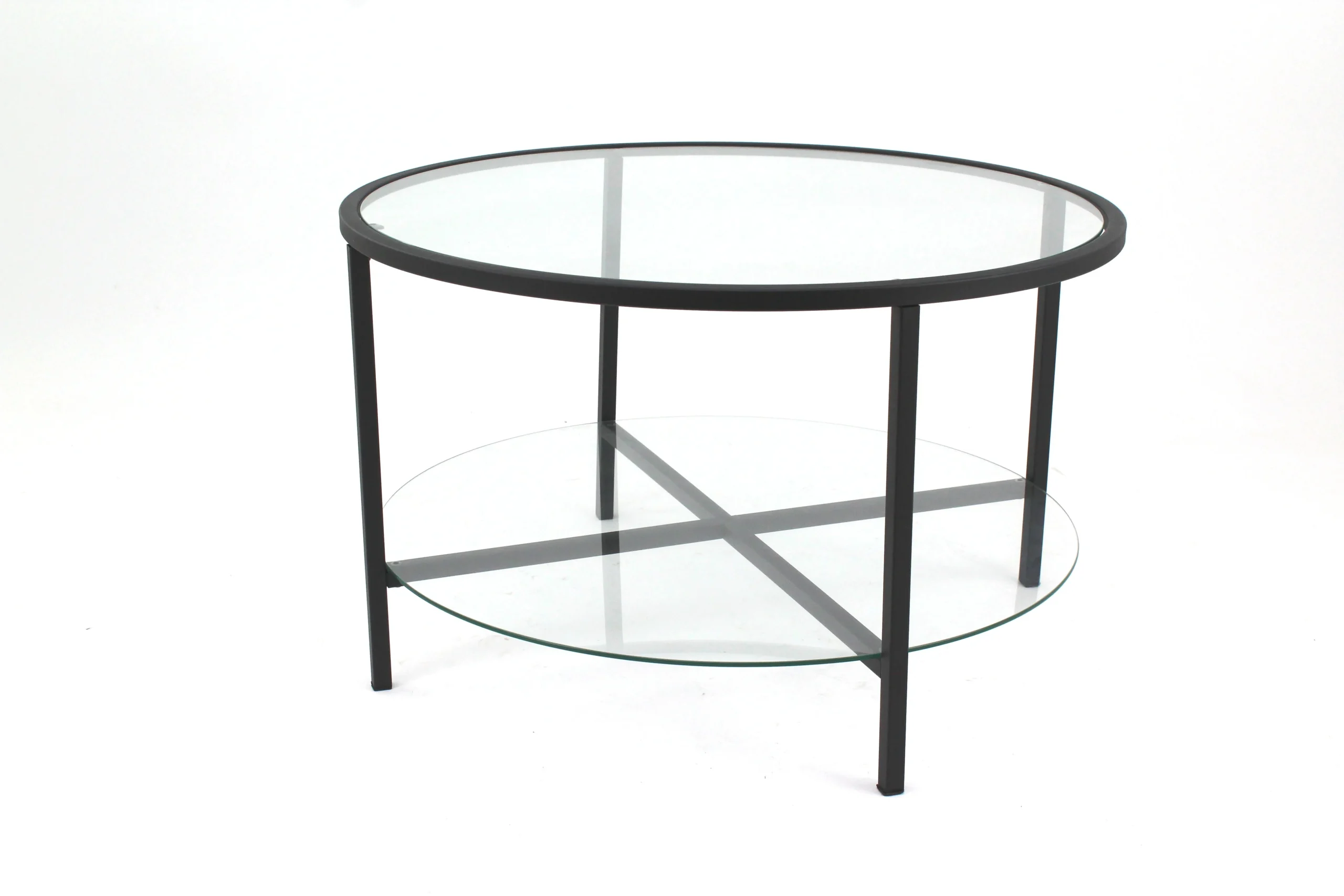 Concept Granada V Couchtisch Glas rund Schwarz