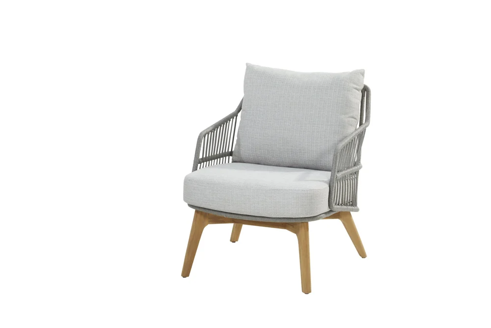 4Seasons Sempre Loungesessel Silver grey inkl. 2 Kissen