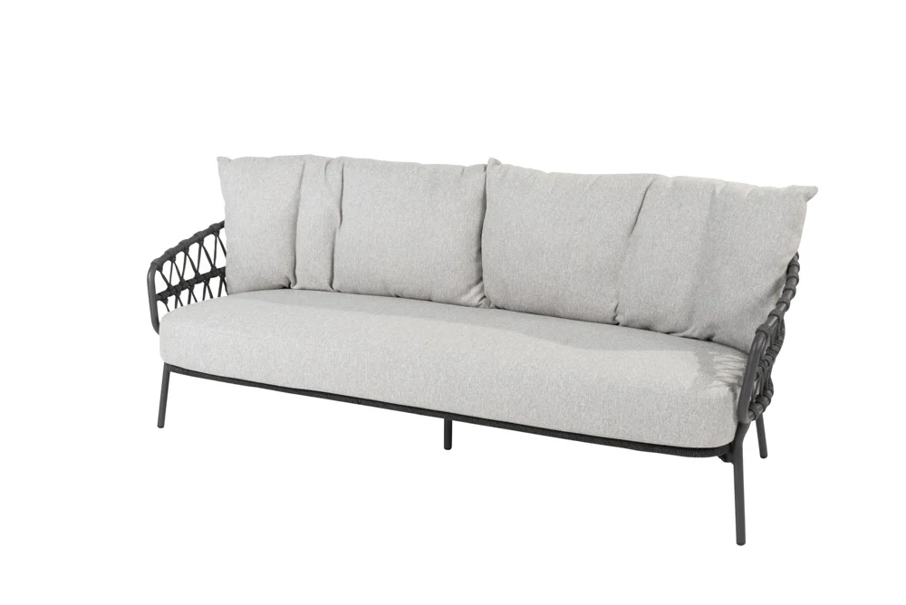 4Seasons Calpi Sofa 3-Sitzer anthrazit inkl. 3 Kissen