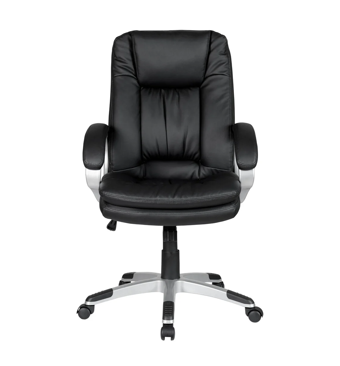 SalesFever Bürostuhl mit Armlehnen Kunstleder-Optik Metallgestell höhenverstellbar
