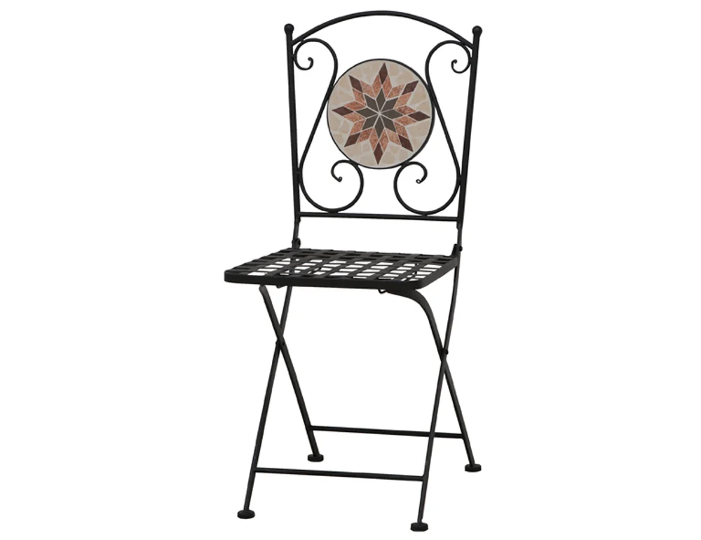 Siena Garden Stella Klappsessel 37x36x90 cm Keramik Stahl/Schwarz