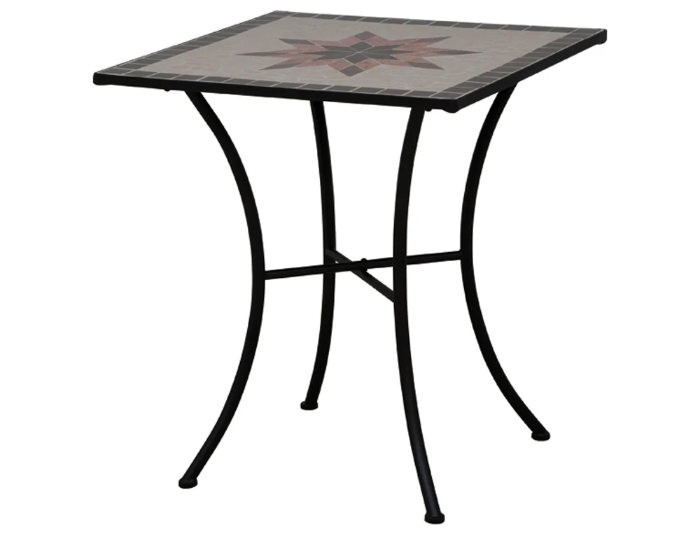 Siena Garden Stella Bistrotisch 64x64x71 cm Keramik Stahl/Schwarz