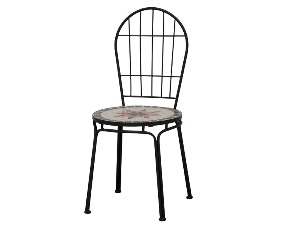 Siena Garden Stella Stapelsessel 40,5x42x95 cm Keramik Stahl/Schwarz