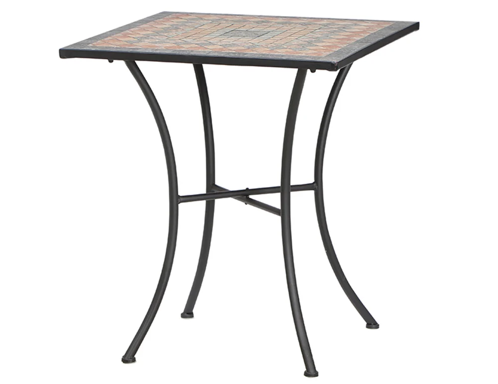 Siena Garden Prato Bistrotisch 64x64x71 cm Stahl/Schwarz