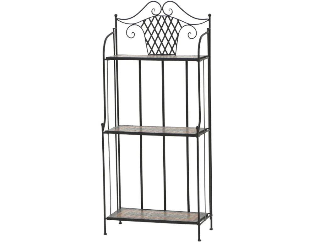 Siena Garden Prato Regal 62x29x142 cm Stahl/Schwarz