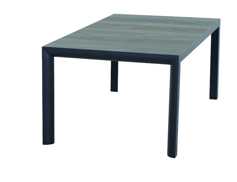 Siena Garden Silva Gartentisch Aluminium/Keramik Anthrazit matt/Washed grey 180x100 cm