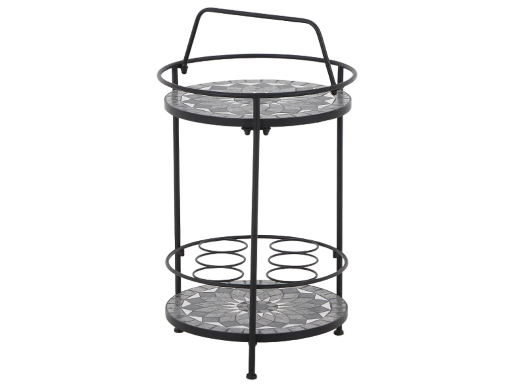 Siena Garden Como Beistelltisch Ø42x74 cm Stahl/Keramik