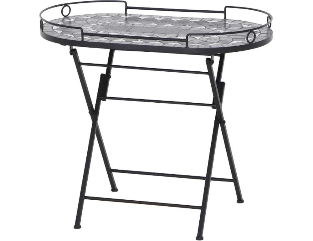 Siena Garden Como Serviertisch 41x67,5x60 cm Stahl/Keramik