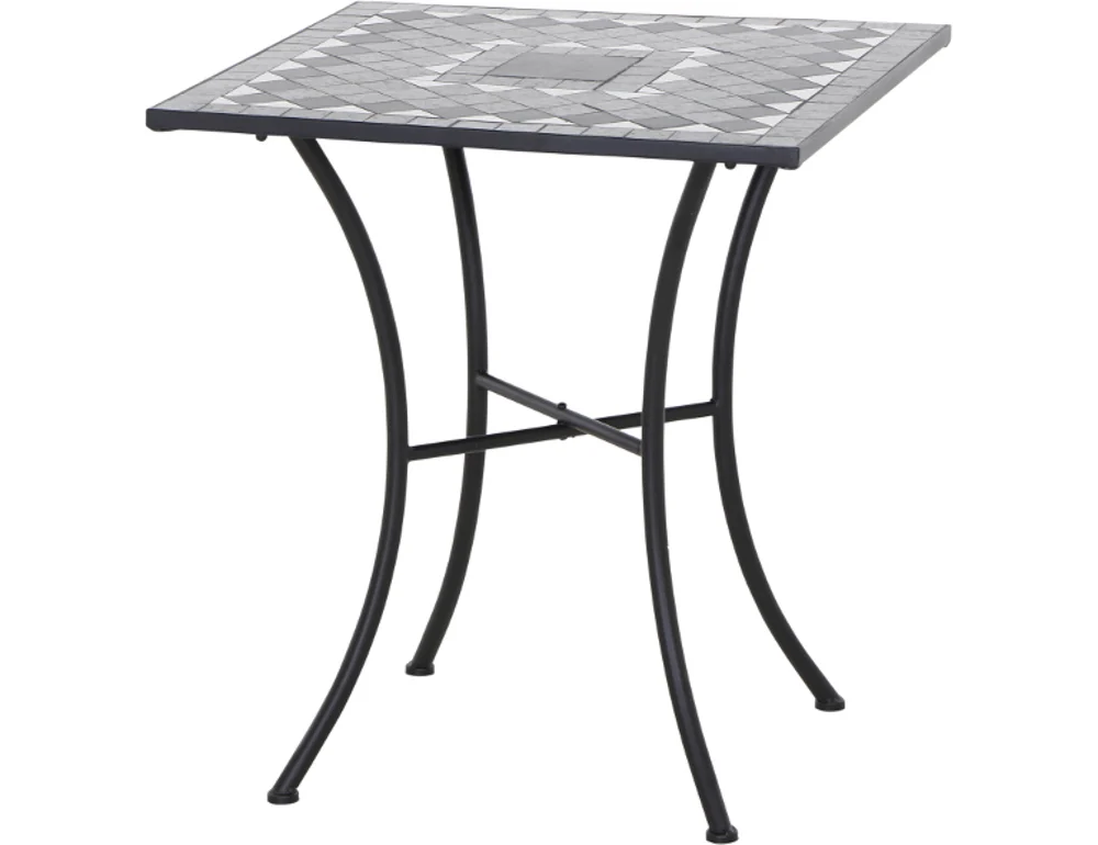 Siena Garden Como Bistrotisch 64x64x71 cm Stahl/schwarz