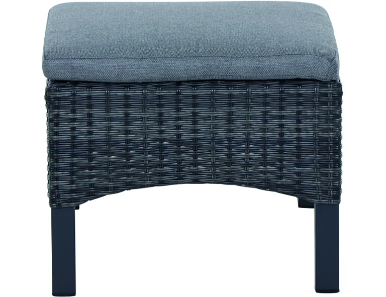 Siena Garden Taranto Hocker Aluminium/Geflecht Anthrazit matt inkl. Kissen