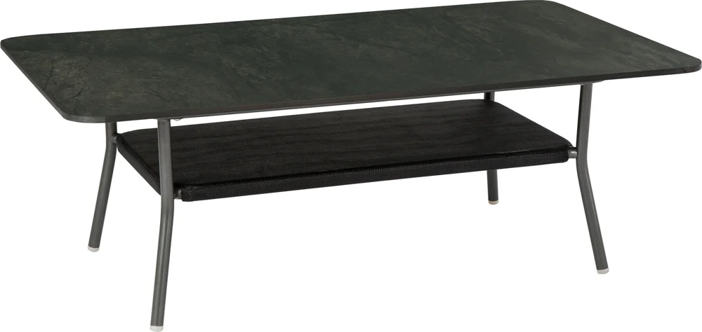 Stern Marla Lounge-Tisch Aluminium anthrazit/Platte Silverstar 2.0 Dark Marble 130x80 cm