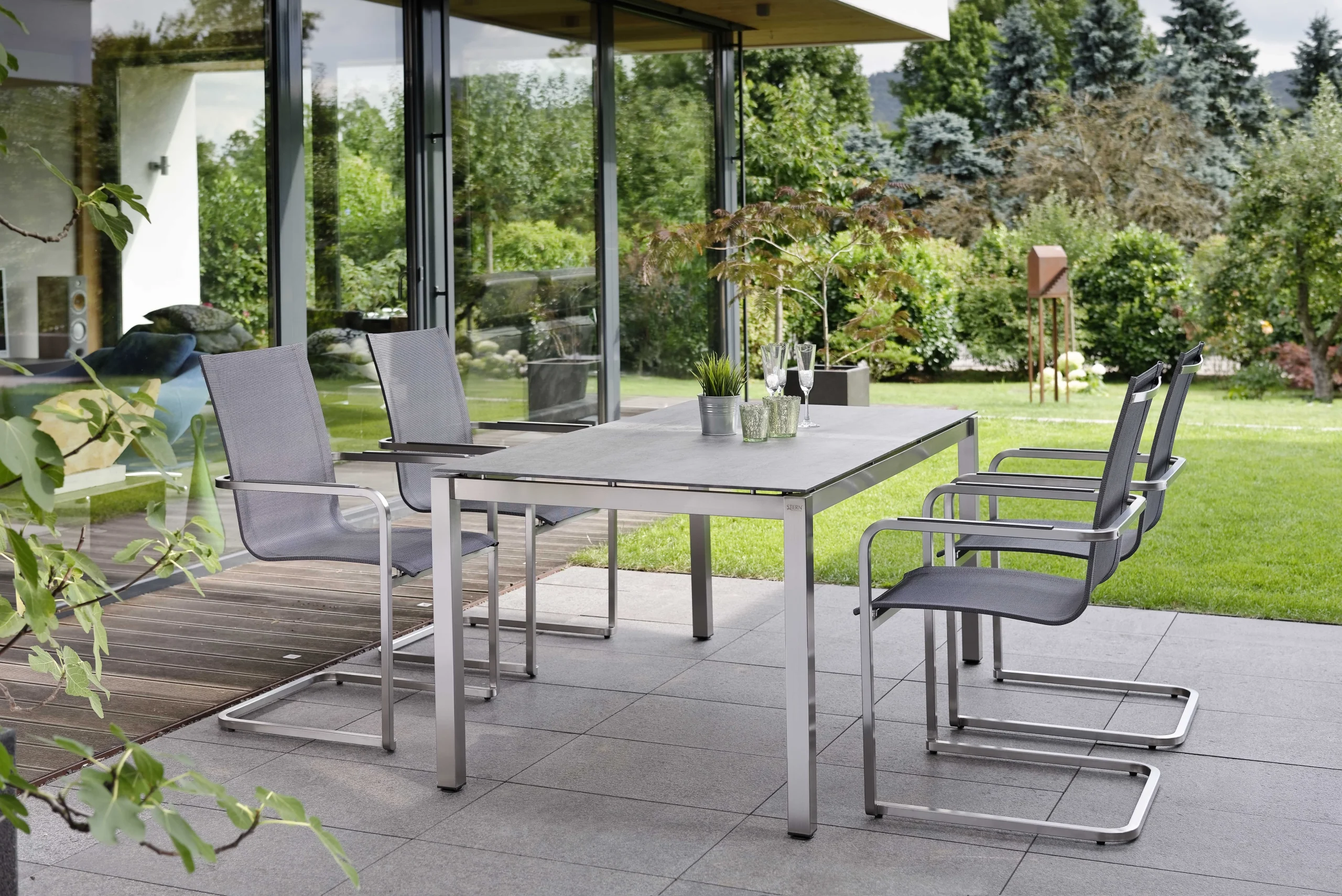 Stern Evoee Gartenmöbelset 6tlg. mit Gartentisch 160x90 cm