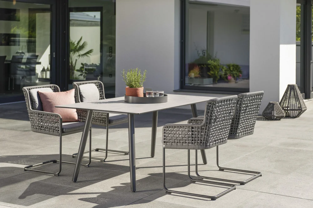 Stern Greta Gartenmöbelset 5tlg. mit Gartentisch Interno 180x100 cm