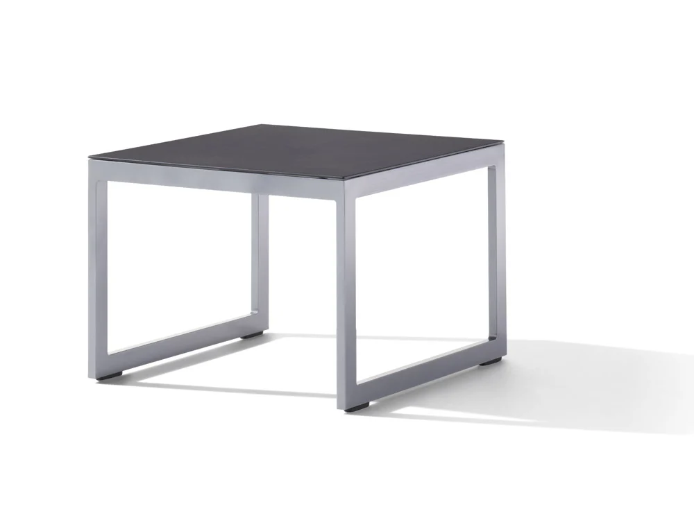 Sieger Loungetisch mit Glasplatte 60x60x44 cm