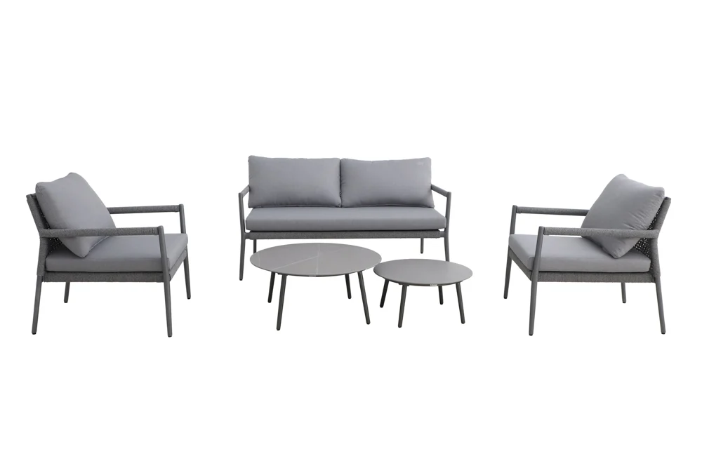 Royal Garden Ropero Sofa-Set mattgrau