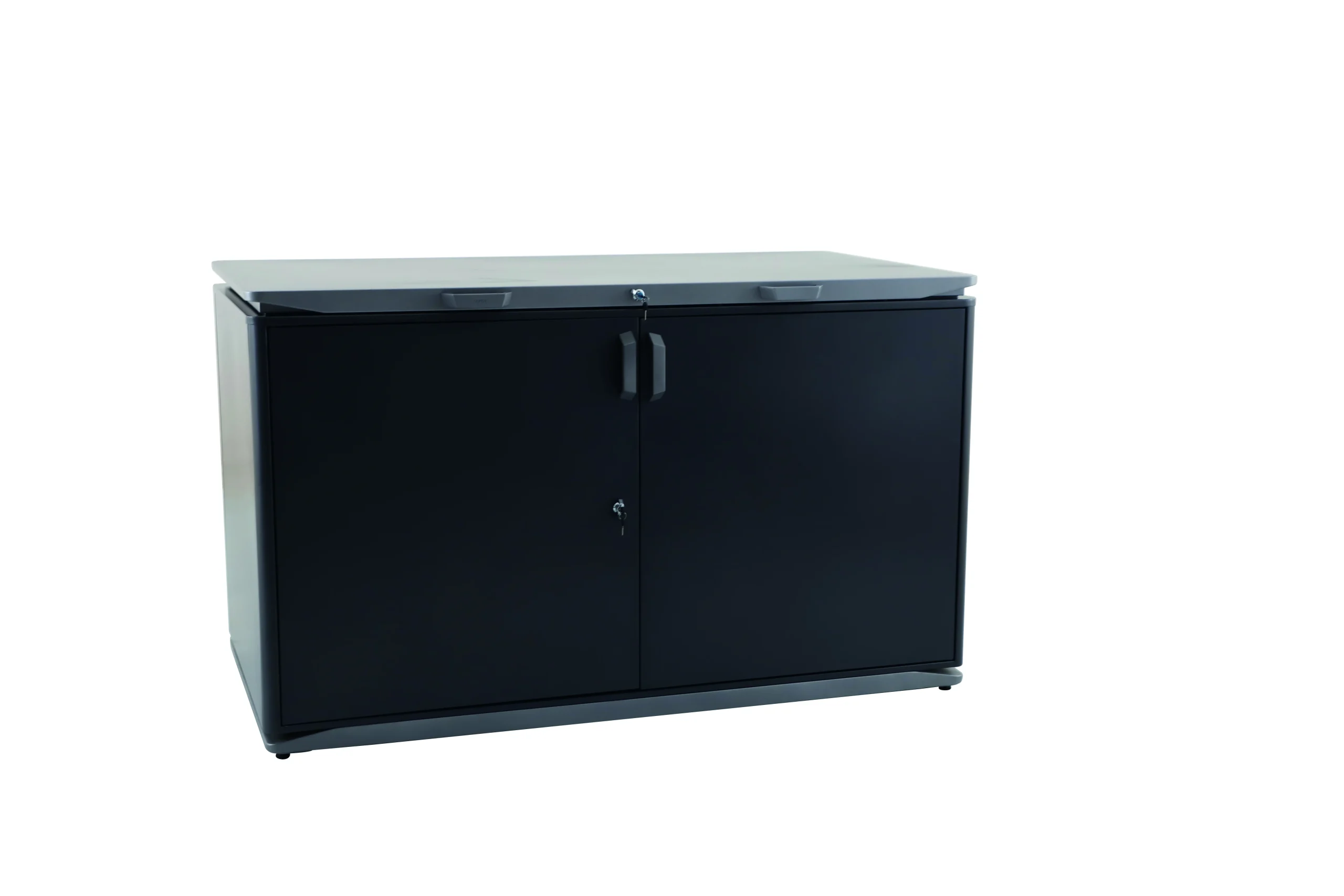 MWH Elegano Gartenbox mit 2 Türen Aluminium Graphite/Iron grey