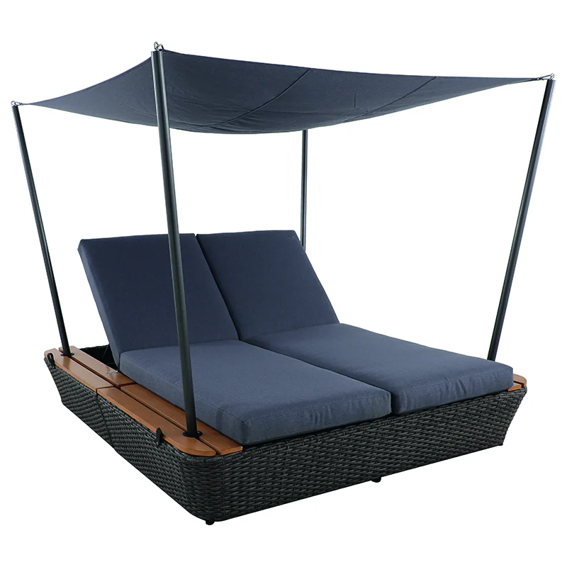 MWH Islo Daybed mit Dach Aluminium/Geflecht Iron grey