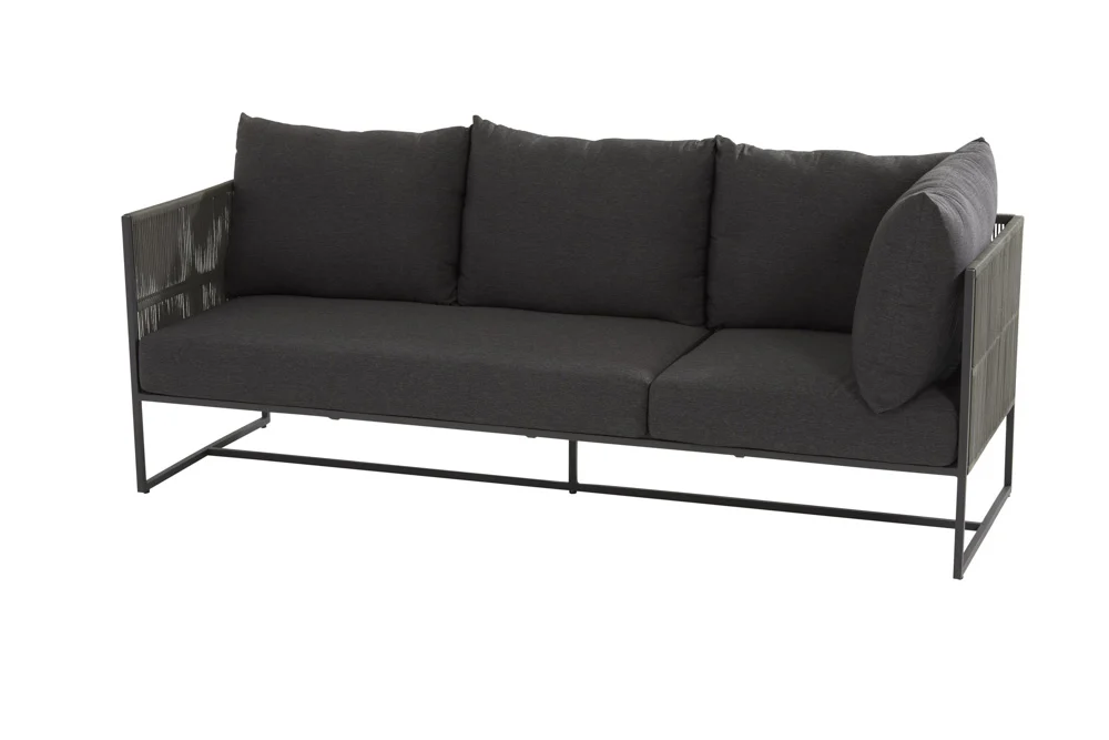 4Seasons Taste Chill Platinum 3-Sitzer Outdoor Sofa mit 2 Armlehnen inkl. 6 Kissen
