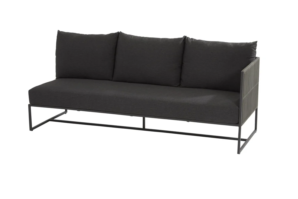 4Seasons Taste Chill Platinum 3-Sitzer Outdoor Sofa Armlehne Links inkl. 4 Kissen