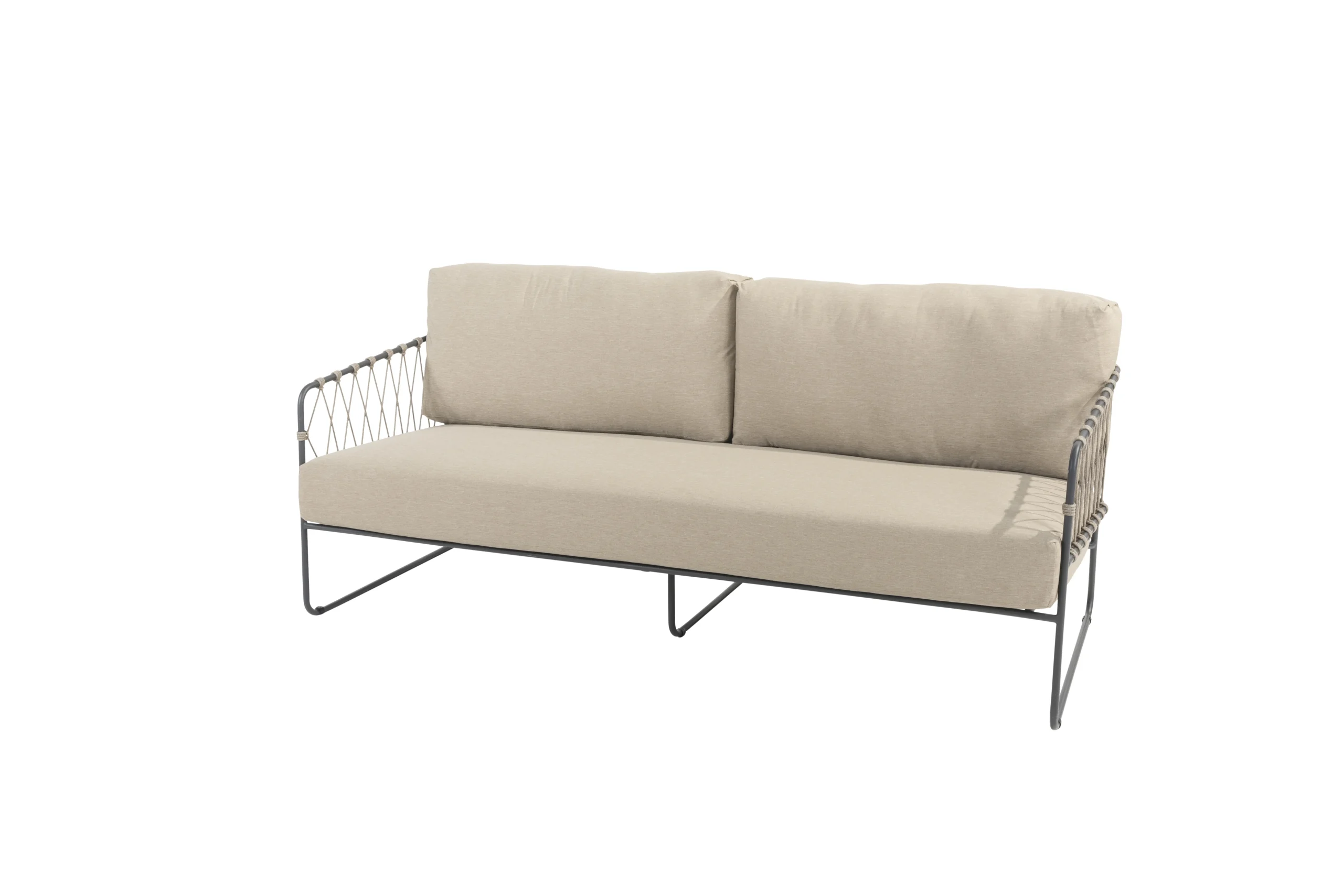 4Seasons Prego Taste Living Sofa 3 Sitzer Antharzit/Taupe inkl.3 kissen