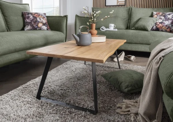 Faktorei Charlie Couchtisch Wildeiche/Metall 110x60x40 cm - Die Faktorei
