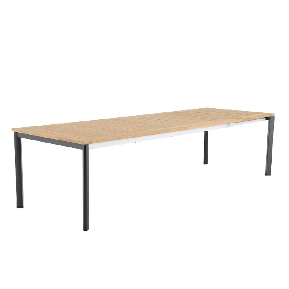 MWH Alutapo Ausziehtisch Aluminium/Teak