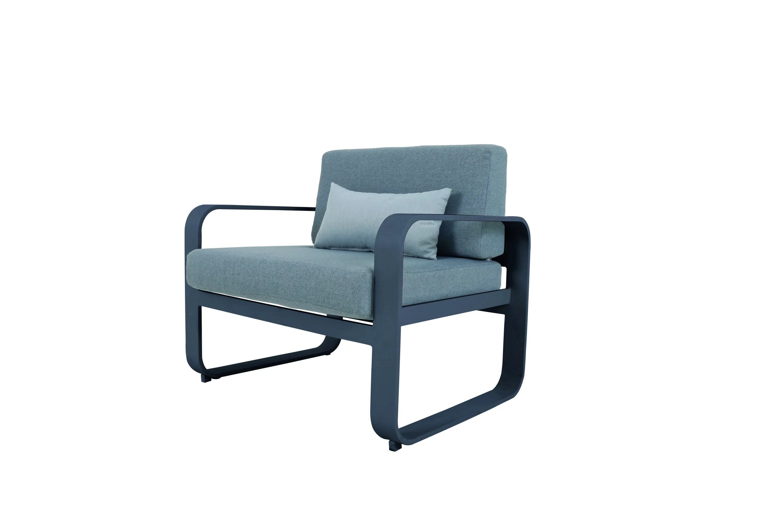 MWH Widero Single Sofa Aluminium/Olefin matt grey inkl. Kissen